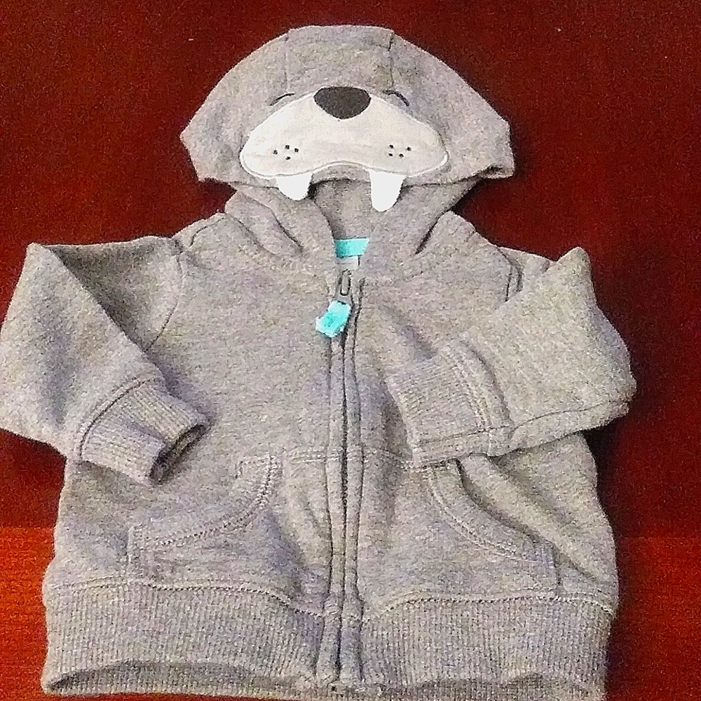 Cute lightweight walrus hooded newborn jacket
